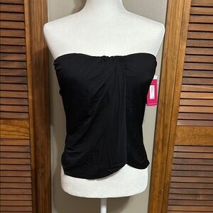Vince Camuto Black Strapless Swim Top (straps included)